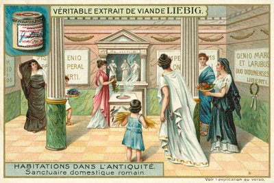 Svatyně v římském domě (chromolitho) od European School