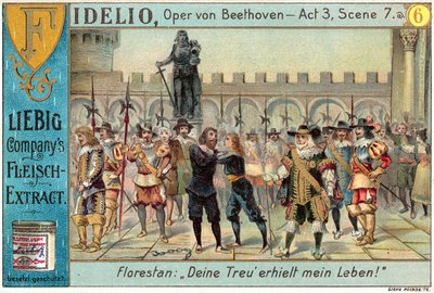Scéna z Beethovenovy opery Fidelio (chromolitho) od European School