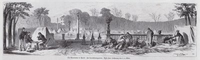 Scéna v Jardin du Luxembourg pod Pařížskou komunou od European School
