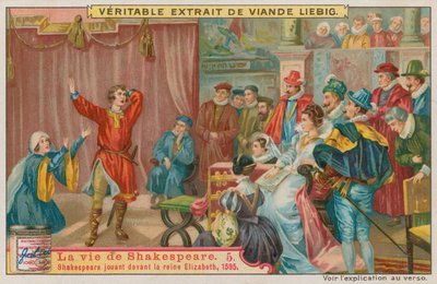 Shakespeare před královnou Alžbětou I. v roce 1595 od European School