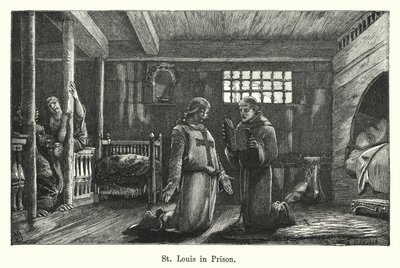 St Louis ve vězení (rytina) od European School