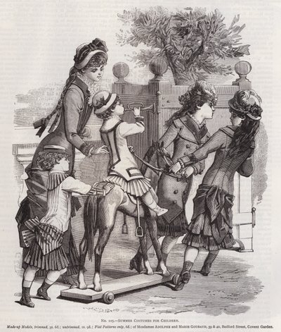 Letní kostýmy pro děti (gravírování) od European School