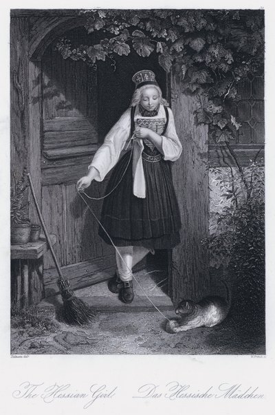 The Hessian Girl (rytina) od European School