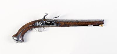 Lafayette-Washington pár ocelových "sedlových" pistolí, c.1775-76 od European School