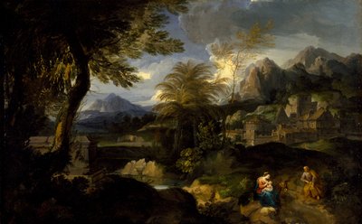 Zbytek na útěku do Egypta, 1670-1700 od European School