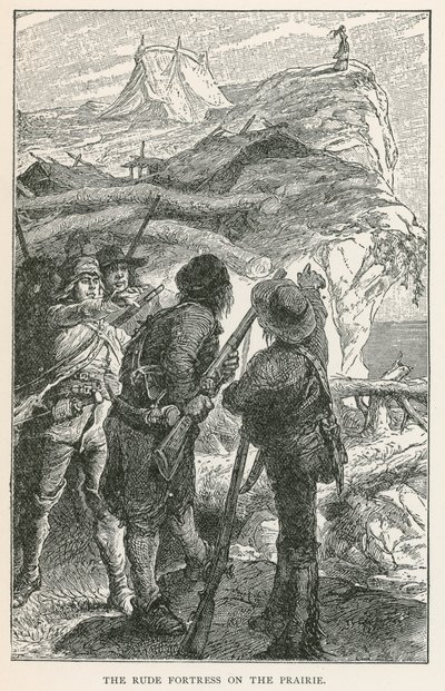 Hrubá pevnost v prérii (rytina) od European School