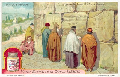Zeď nářků v Jeruzalémě (chromolitho) od European School