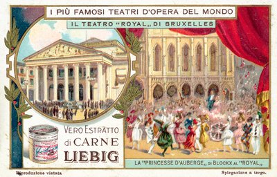 Theatre Royal de la Monnaie, Brusel (chromolitho) od European School