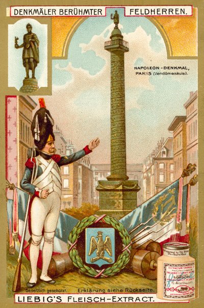 Vendomský sloup, Napoleonův pomník, Paříž (chromolit) od European School