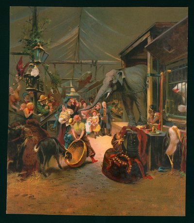 Návštěvníci zvěřince (chromolit) od European School
