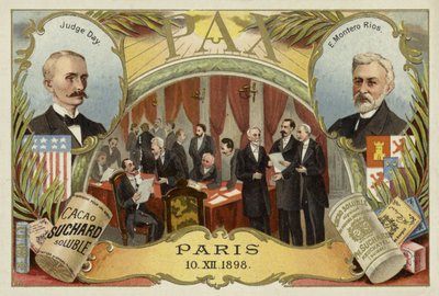 William R Day a Eugenio Montero Rios a Pařížská smlouva ukončující španělsko-americkou válku, 10. prosince 1898 od European School