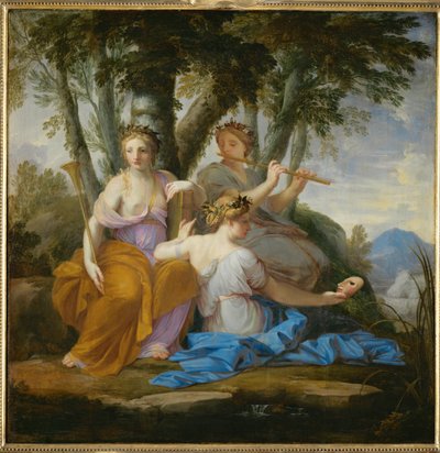 Clio, Euterpe et Thalia - Múzy Clio, Euterpe a Thalia ... od Eustache (studio of) Le Sueur