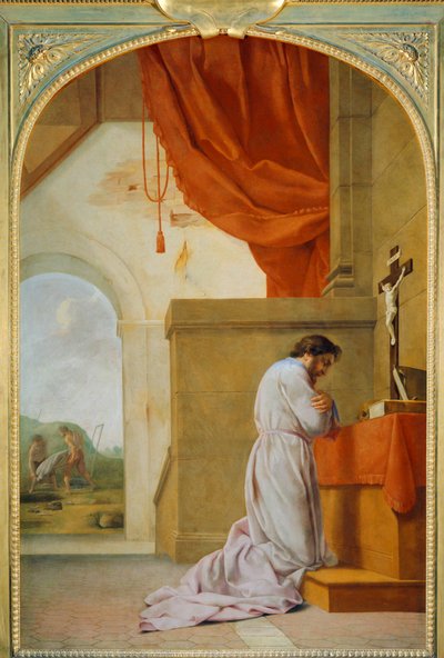 Svatý Bruno v modlitbě - Svatý Bruno v modlitbě ... od Eustache (studio of) Le Sueur