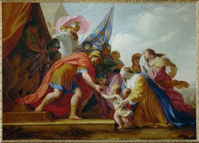 Volumnia a Verturie před Coriolanem - Volumnia a ... od Eustache (studio of) Le Sueur