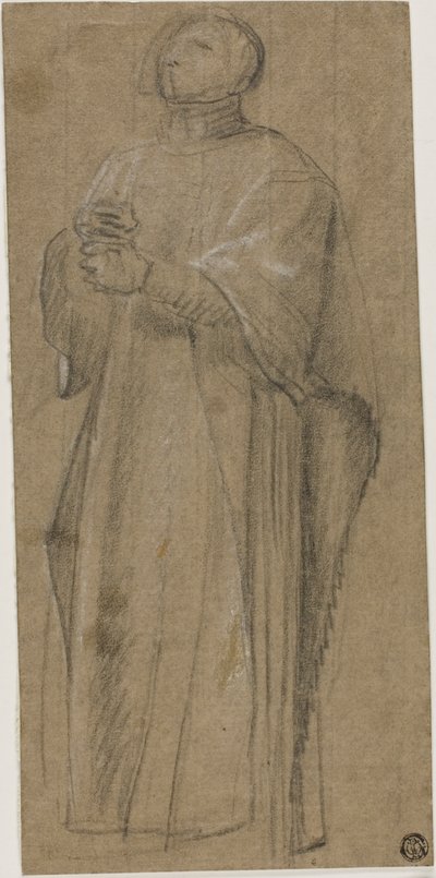 Studie pro kněze nesoucího kružítko od Eustache Le Sueur