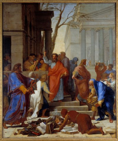 Předpověď svatého Pavla do Ephese Obraz Eustache Le Sueur (1617-1655) 1649 Ne. 3,94 x 3,28 m od Eustache Le Sueur