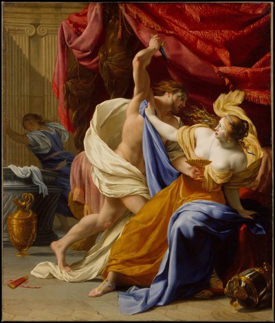 Znásilnění Tamar, kolem roku 1640 (olej na plátně) od Eustache Le Sueur