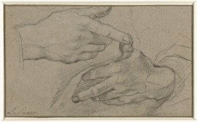 Studie dvou rukou od Eustache Lesueur