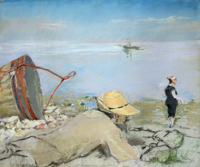 Henri Guerard Odpočinek na pláži (pastel na plátně) od Eva Gonzalès