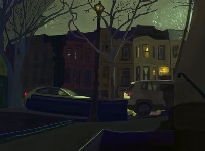 6:00 Jižní strana ulice, Prospect Park (digitální umění) od Evan Sklar