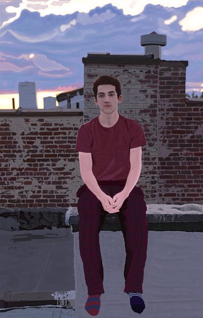 Emmitt On Roof, Brooklyn (digitální umění) od Evan Sklar
