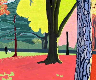 Podzim, Prospect Park (digitální umění) od Evan Sklar