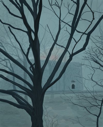 Park Fog Prospekt, Brooklyn (digitální umění) od Evan Sklar