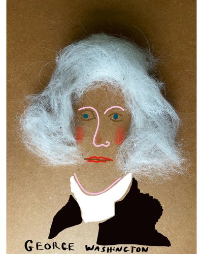 George Washington (kolážová kresba) od Evan Sklar