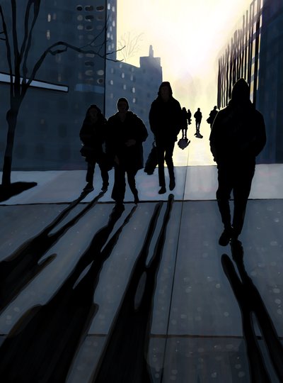 Chodník na Manhattanu (digitální umění) od Evan Sklar