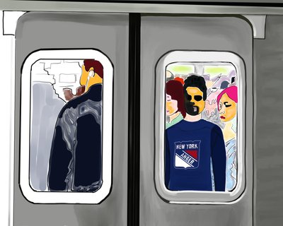 New York Anger (digitální umění) od Evan Sklar