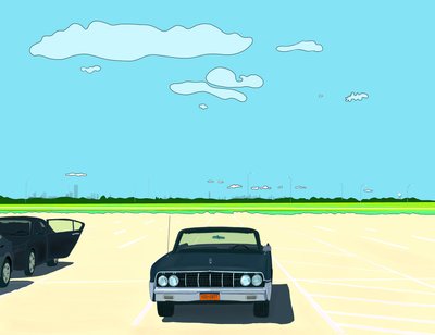 Parkoviště, Rockaway Beach (digitální umění) od Evan Sklar