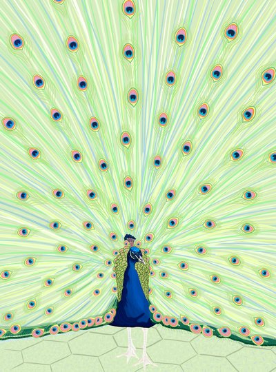 Peacock, 2025 (digitální umění) od Evan Sklar