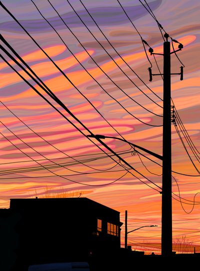 Red Hook, Brooklyn, Dawn (digitální umění) od Evan Sklar