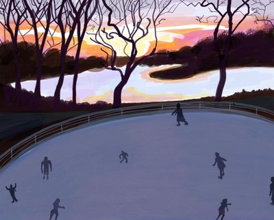 Bruslení, Prospect Park , Brooklyn (digitální umění) od Evan Sklar