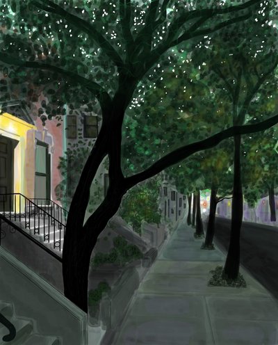Top of Block, Brooklyn (digitální umění) od Evan Sklar