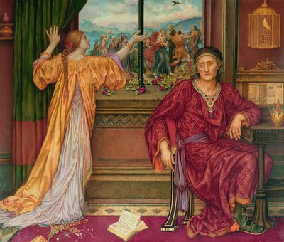 La cage doree - Pozlacená klec , De Morgan, Evelyn (1855-1919). Olej na plátně, Mezi lety 1900 a 1919. Galerie Watts od Evelyn De Morgan