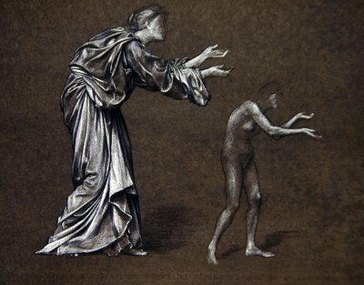 Svatá Christina dává klenoty svého otce od Evelyn De Morgan