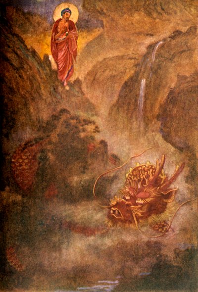 "Buddha a drak", 1912. od Evelyn Paul