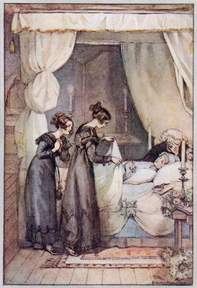 Ilustrace pro Cranford od paní Gaskell (barevné lito) od Evelyn Paul