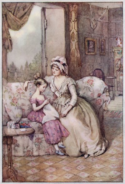 Ilustrace pro Cranford od paní Gaskell (barevné lito) od Evelyn Paul