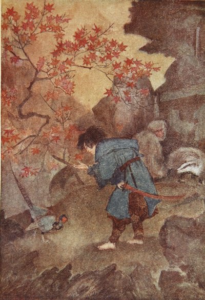 Momotaro a bažant, ilustrace z 