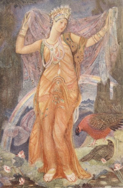 Bohyně Matky Ištar, ilustrace z „Mýtů a legend Babylónie a Asýrie“ od Lewise Spence od Evelyn Paul