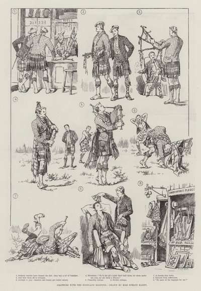 Amatéři s Highland Dudy od Evelyn Stuart Hardy