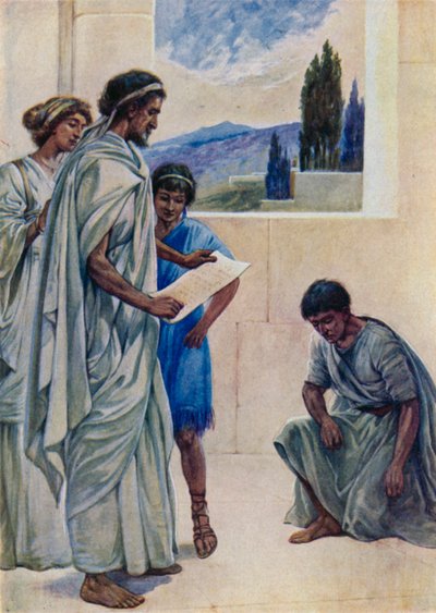 Onezimus, který utekl od svého pána (barva litho) od Evelyn Stuart Hardy