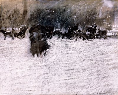 Park v zimě od Everett Shinn