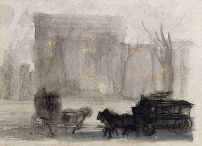 Pohled na New York - Washington Square od Everett Shinn
