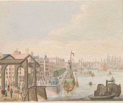 Exteriér v Amsterdamu, asi 1810-1813 Vue du Buitenkant le long de l