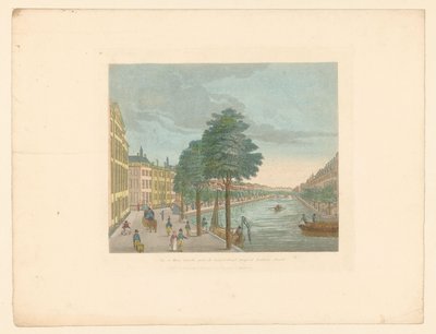 Pohled na Herengracht na Spiegelstraat v Amsterdamu Vue du Heere-Gracht, cena du Spiegel-Street jusqu