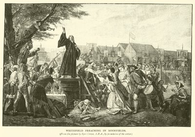 Whitefieldské kázání v Moorfields od Eyre Crowe