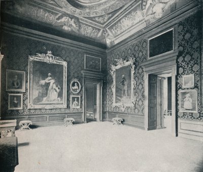 Přijímací pokoj královny Caroline, v Kensingtonském paláci, c 1899, 1901 od Eyre and Spottiswoode